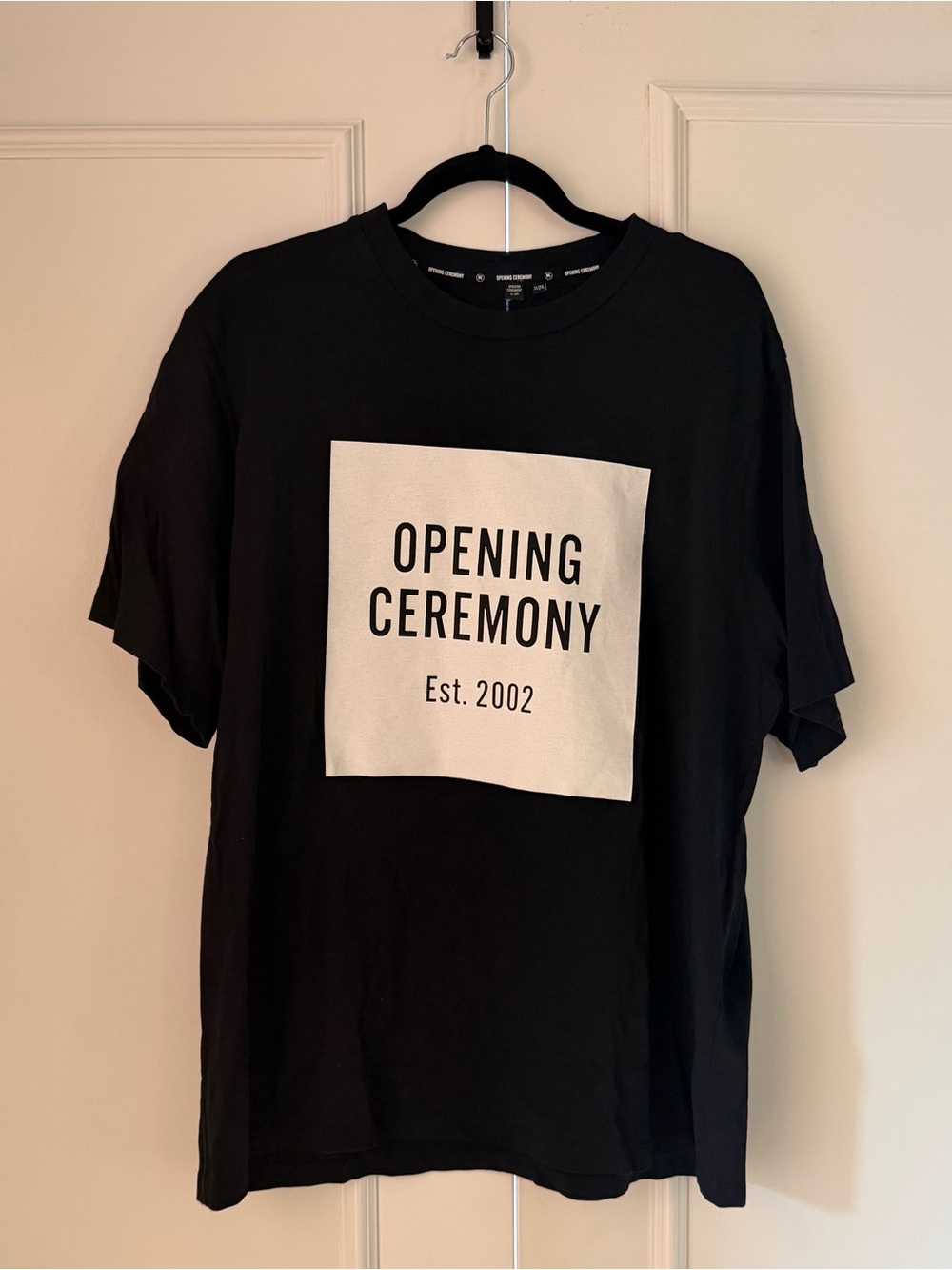 OPENING CEREMONY BLACK LOGO T-SHIRT